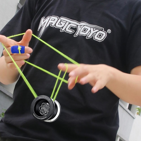 Svarer ikke Yoyo N8, yoyo for voksne, underdimensjonert metall-yoyo, 5 yo-yo-strenger, yo-yo-veske