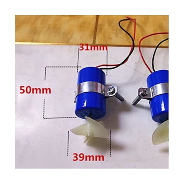 1 Par RC Jetbåt Undervattenmotor Thruster 7.4V 16800RPM CW CCW 3-Blads Propeller för DIY -ROV R