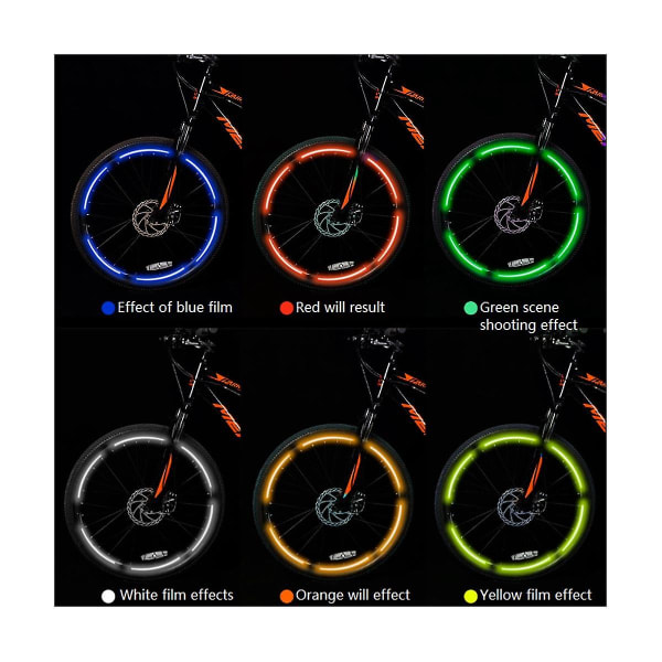 Fjellsykkel Stål Felg Refleks Klistremerker Felg Klistremerker Utstyr Tilbehør Bil Advarsel Ta