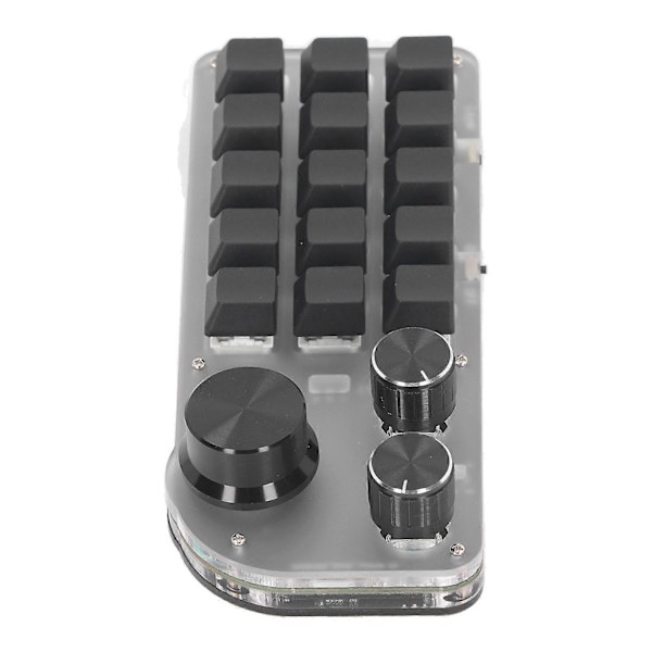 15 Tangenter 3 Rattar Programmerbar Knappsats Trådbunden USB Trådlös Bluetooth Blå Switch Mini Macro Mekaniskt Gaming Tangentbord YEMMA
