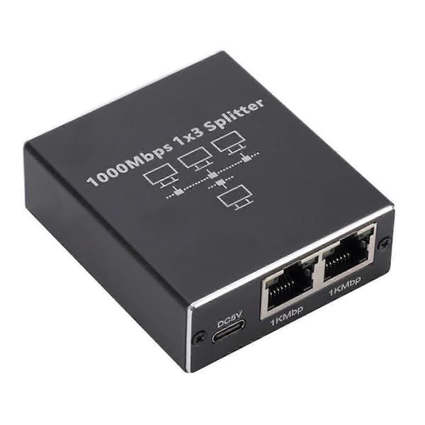 1000Mbps 1 til 3 Gigabit Ethernet Adapter RJ45 Splitter Lan Connector Internet Splitter LAN Splitter