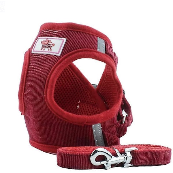 Mjuk Träningssele Väst Mesh Tyg Hundsele för Valpar, Katter, Små Djur Ps042 (xl, Röd)