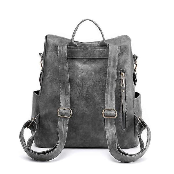 Mode Ryggsäck Handväskor för Kvinnor, Multifunktionell Design, Handväskor och Axelväska PU Läder Resväska, bottenbredd 31,2 cm, väskhöjd 34 cm