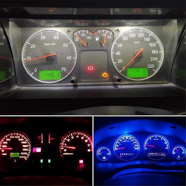 20 kpl T5 LED-valoja auton kojelaudan mittarin ja indikaattorin valaistukseen, 3030-3smd valojen vaihto kiertämällä