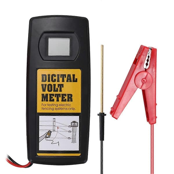 9.9KV Digitalt Gjerdetester Hjem Hage Hest Husdyr Elektrisk Gjerde Voltmeter LCD-skjerm med Ba