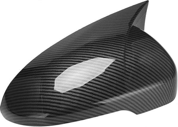 Bil Kolfiber Ox Horn Backspegel Sidospegelglas Kåpa Trim Ram Sidospegel