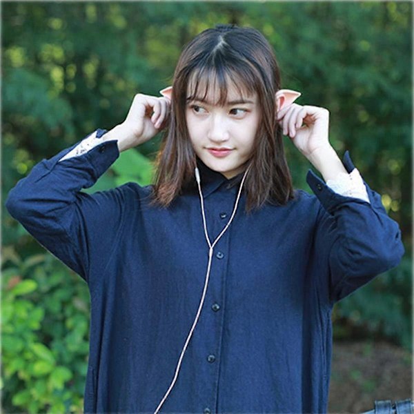 Elf-Öron Hörlurar - Elegant Elf-Öron Design Super Mjuka Bluetooth Hörlurar Perfekt Ljudkvalitet Fée Söta Cosplay Hörlurar Ande Kostym
