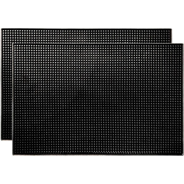 Svart Pad 18 Tum x 12 Tum (Cirka 45 cm x 30 cm) Gummistrips Service Overflow Pad (Paket
