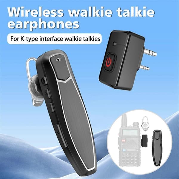 Walkie Talkie Trådløst Bluetooth PTT Headset Ørepropp Håndfri K-plugg for Mikrofon Headset -888S K5