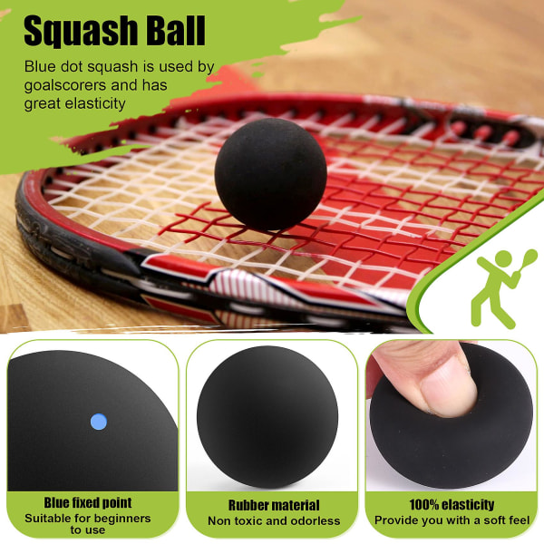 Squash Ball Rask Hastighet Sports Profesjonell Spiller Konkurranse Squash (3 stk)