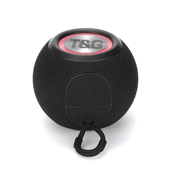 TG337 Bluetooth-kaiutin Kannettava TWS Langaton Mini Basso LED-kaiutin IPX7 Ulkokäyttöön Musiikkisoitin Musta