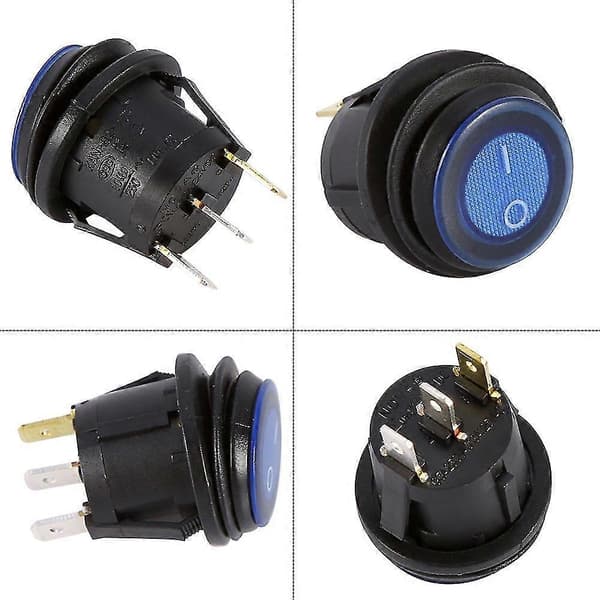 Stor vippebryter, 12v LED-prikk