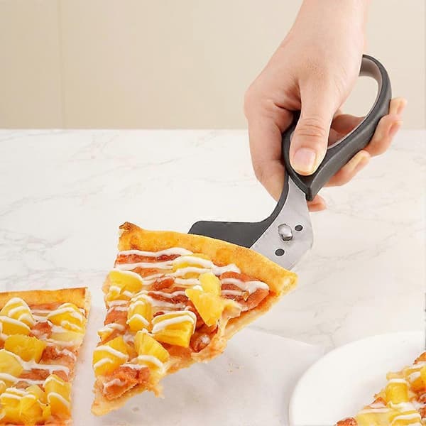 Multifunktionel Pizzaskærer Rustfrit Stål Pizzasaks Non-Stick Arbejdsbesparende Pizzaskærere til Hjemmekøkken
