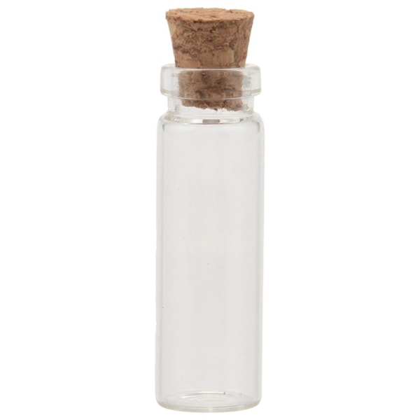 20 stk. 11X32 mm Små Mini Tomme Klare Korkglasflasker Hætteglas 2 ml