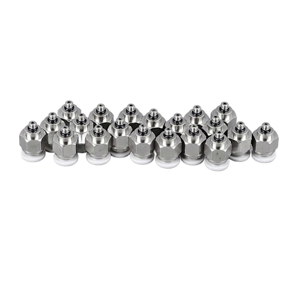 20 stk Pneumatisk lige Push Hurtigudløsningskobling Rør Rør Push To Connect Fittings