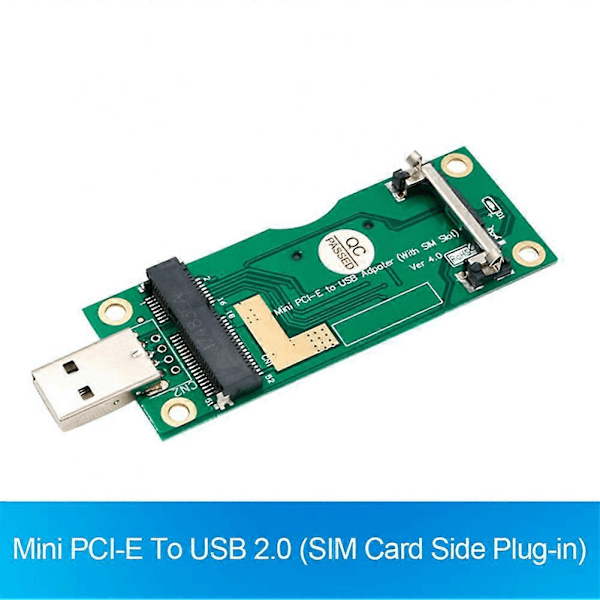 Mini PCI-E - USB-sovitin SIM 8Pin -korttipaikalla Plug and Play WWAN/LTE-moduulille Litecoin BTC -louhintaan