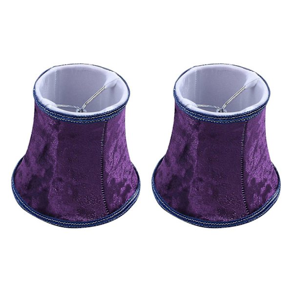 2x Stoffklips-Lampe Skjerm, E14 Håndlaget Lampeskjerm For Moderne Europeisk Stil Vegglampe, (d