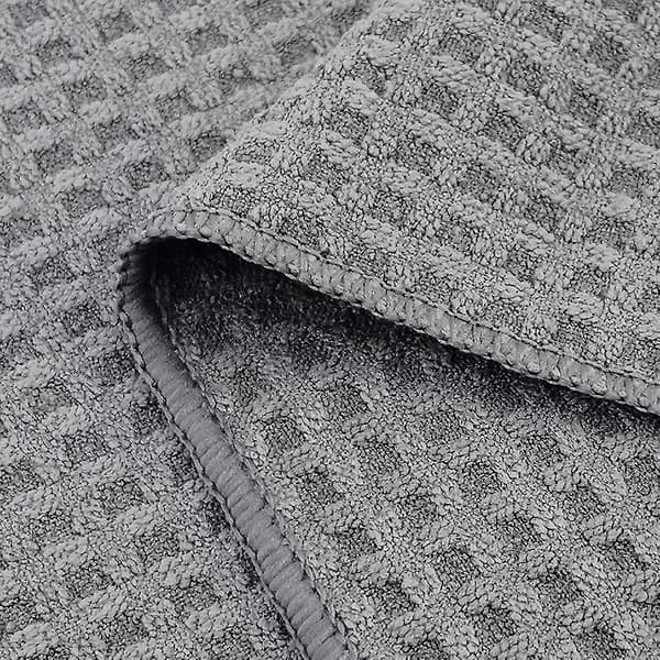 Premium Våffelvävd Mikrofiber Kökshanddukar, 6-pack (40x70cm, Grå och Vit)