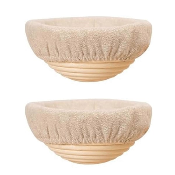 2-pack Jästhållare Set Handvävda Rattan Jästhållare Mini Surdeg Bröd Baktillbehör för Hemkök