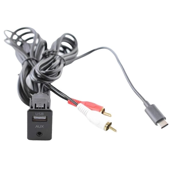 Auton Android-navigointilaitteen AUX-paneeli TYPEC+ Audio Input USB+AUX -liitäntäpaneelin jatkokaapeli