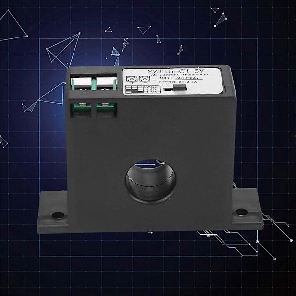 AC Strømstransmitter Transformator Sensor AC Strømkonverter AC 0-50A til DC 0-5V SZT15-CH-5V