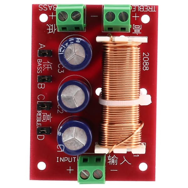 YLY-2088 Ljudfrekvensdelare 400W Justerbar 2-vägs Crossoverfilter Full Range Diskant Bas