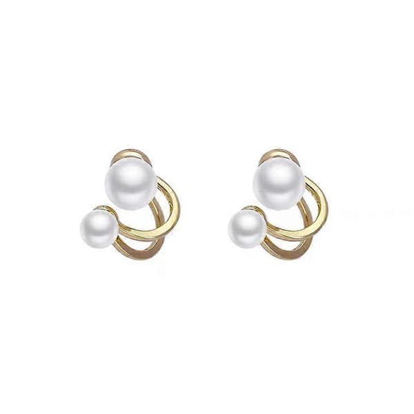 Trendy Elegant Søde Imitations Perle Hoop Øreringe