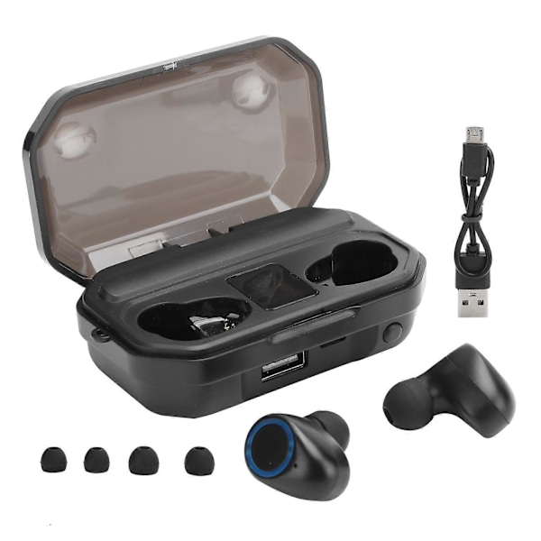 M12 InEar Bluetooth 5.0 Hörlurar Digital Display True Wireless Hörlurar Touch Control