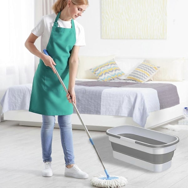 Sammenklappeligt kar, 12L sammenklappelig opvaskebalje, sammenklappelig spand, foldbar moppespand