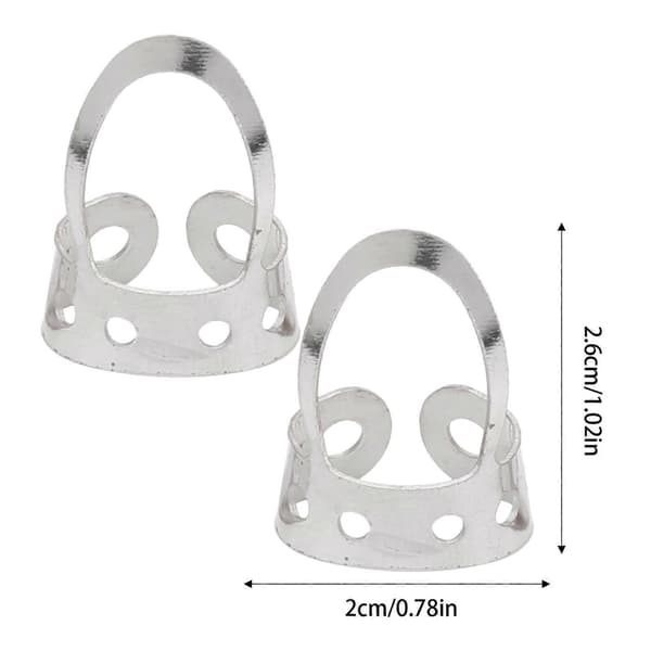 12 st Fingerpicks Justerbara i Rostfritt Stål för Banjo Ukulele Gitarr Stränginstrument Silver