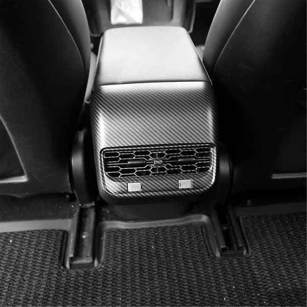 Til Model 3 Model Y 2021-2023 Bil Bageste Luftkonditioneringsventilationsdæksel Trim Interiørtilbehør Abs B