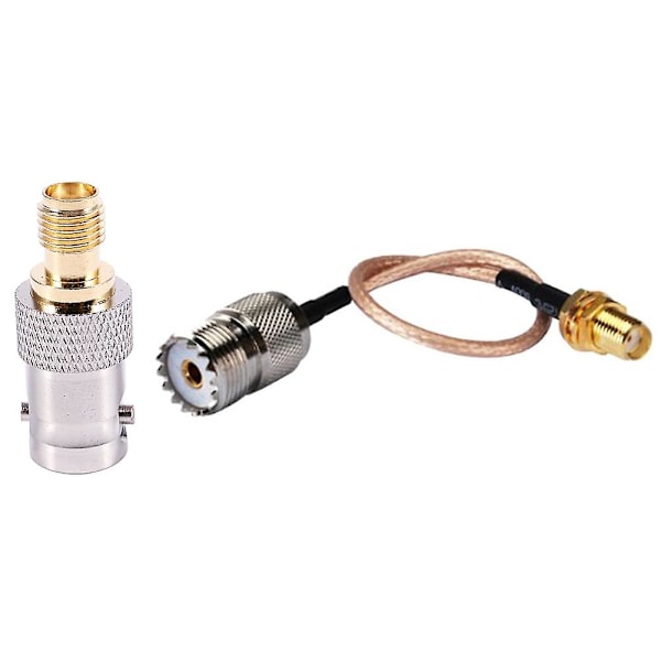F / F Rf Sma Hon till Bnc Hon Adapter Antennkabel Med Antennkabeladapter För Uhf Bas Och