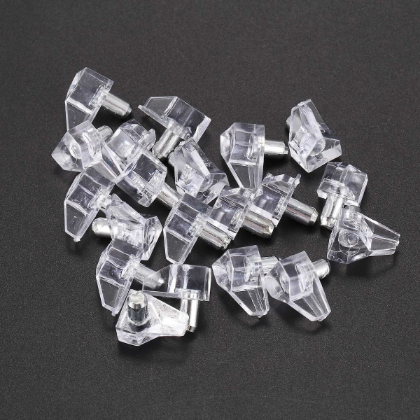 5 Mm Stift Hyldeunderstøtning Hylde Studs Stærk Støtte 20 Stk, Transparent