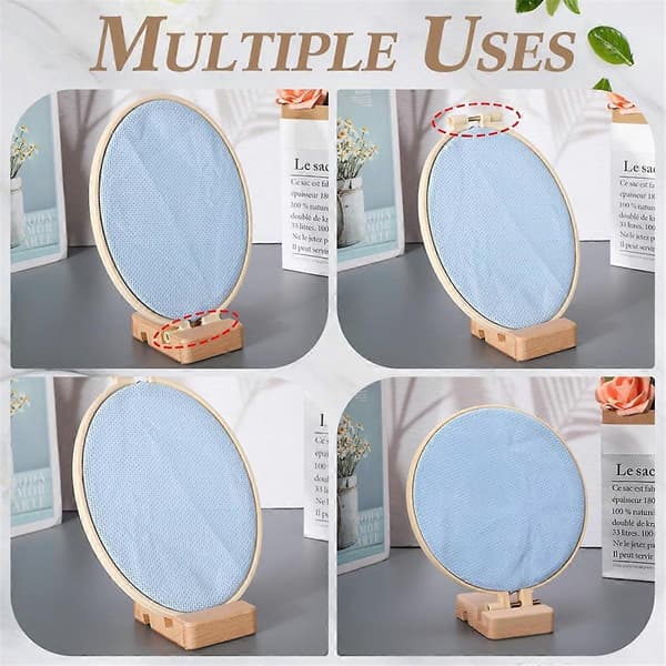 10 stk Broderiramme Display Broderiramme Trebaseholder