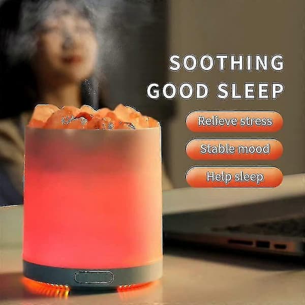 Saltlampa Ultraljud Eterisk Oljediffuser, Saltlampa Diffuser, luftfuktning, aromaterapi
