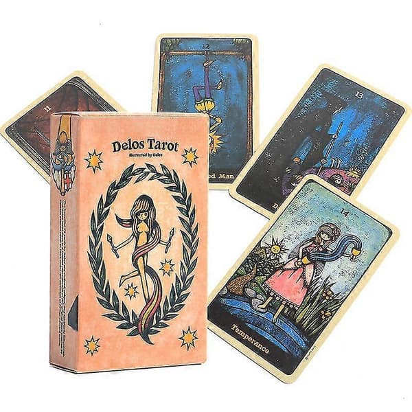 Delos Tarot Orakelkort Spel Läs Öde År Tarotkort Brädspel 78 st