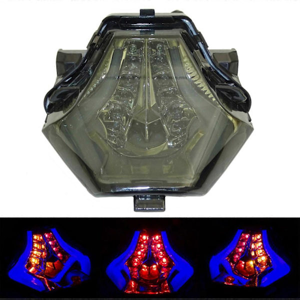 Motorsykkel Bakre LED Baklys Blått Lys Brems Lys Signaler Lampe for R25 R3 MT03 MT07 MT-25 FZ-07