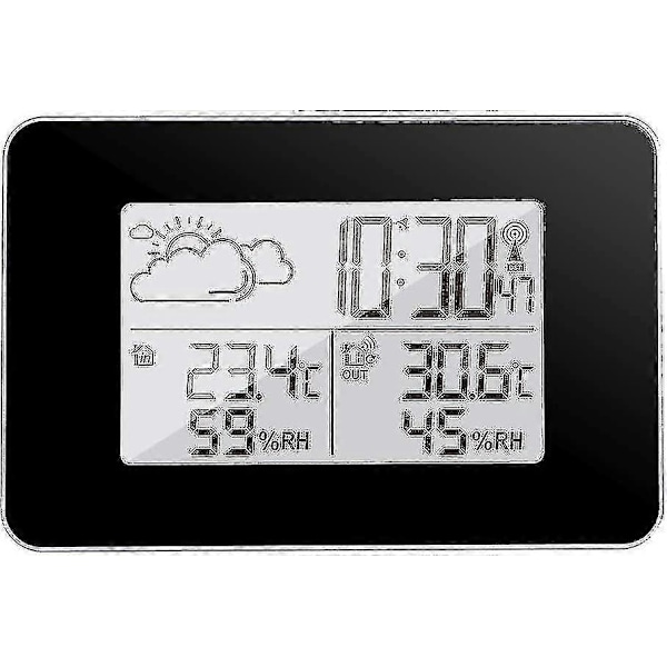Bn-trådlös Väderstation Digital Väderstation Inomhus Och Utomhus Väderstation Prognos Termometer Sensor Klocka Hem Hygrometer
