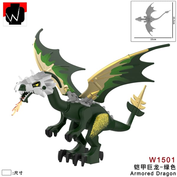 W1501 Dinosaur Drage Byggeklodser Tilbehør