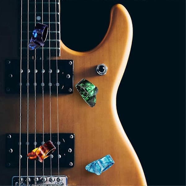 Fingerpicks, Medium, Flade Tommelpicks, Celluloid Guitar Fingerpicks (24 Styk Tommelpicks)