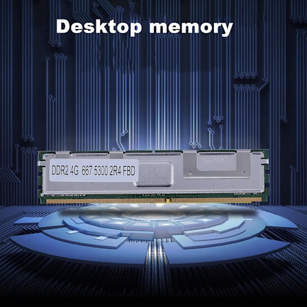 DDR2 4GB Ram-hukommelse 667Mhz PC2 5300F 240 Pins 1.8V FB DIMM med køleelement til AMD Desktop-hukommelse