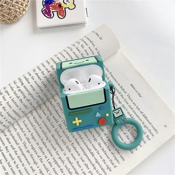 Airpods 1&2 Fodral, Söt Rolig Cool Mjuk Silikon Hörlursfodral, Trendig Anime 3D Karaktärsdesign, med Säker och Bekväm Nyckelring Passar för Flickor