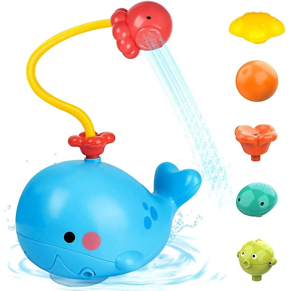 Baby Bath Toy Spray Whale Electric Infant Water Pump Swimming Pool Bathtub Toy Set For Newborn Babies Children