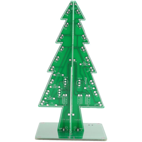 EEQKIT gjør-det-selv-juletrær-loddeprosjekt, 3D-juletrær LED-sett gjør-det-selv elektronisk sett loddingmontering 7 farger morsomt sett