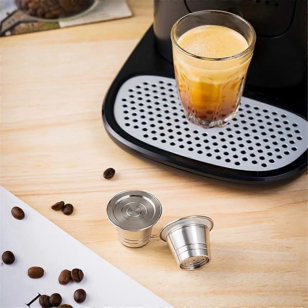 Genanvendelig kaffekapsel i rustfrit stål, genanvendelig kaffekapselkop
