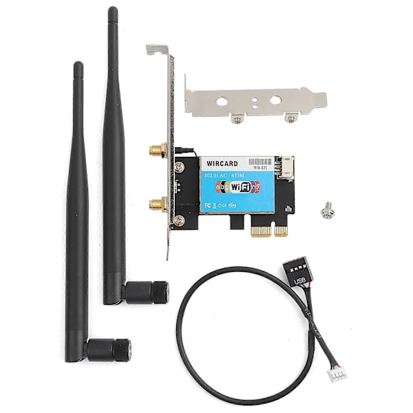 PCIE Netværkskort 433Mbps Dual Band 2.4g 5G til Bluetooth 4.0 til Bluetooth Netværkskort til Desktop YEMMA