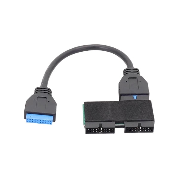 USB Hub 3.0 19pin 1 - 2 header jatkojohto, jossa on siru ja modulaarinen kaapelilinja ja laajeneminen