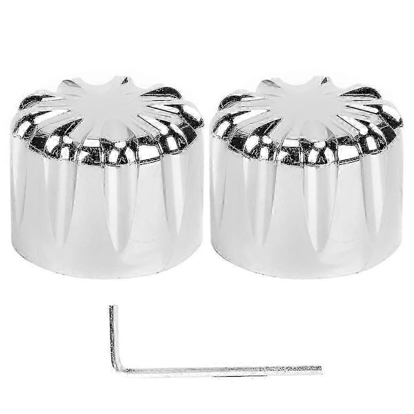 Par Motorcykel CNC Aluminium Axelmutterskydd Vattendroppstyp Passar Electra/Road GlidesElectrosilvering