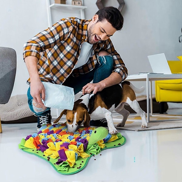Interaktiv Snusematte, Snuse Aktivitetsmatte, Nosework Matte, Skilpaddeformet Hund