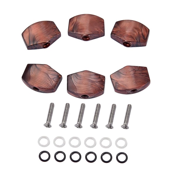 6 stk/sett Gitar Stemmepinne Knapper, Stemmepinne Knapper Maskinhoder Knapper for Gitar
